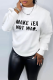 White Street Print Letter O Neck Tops