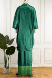 Red Elegant Solid Solid Color V Neck Half Sleeve Two Pieces