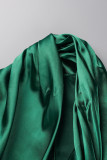 Red Elegant Solid Solid Color V Neck Half Sleeve Two Pieces
