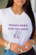 White Street Print Patchwork O Neck T-Shirts