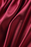 Red Elegant Solid Solid Color V Neck Half Sleeve Two Pieces