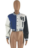 Red Casual Solid Embroidered Patchwork Buckle Cardigan Collar Outerwear