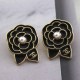 Black Simplicity Geometric Patchwork Earrings