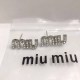 Silver Simplicity Letter Hot Drill Earrings