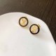 Black Gold Simplicity Letter Patchwork Earrings