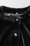 Pink Casual Solid Cardigan O Neck Outerwear