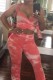 Red Sexy Casual Print Vests Pants Spaghetti Strap Sleeveless Two Pieces