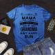 Blue Fashion Casual Letter Print Basic O Neck T-Shirts