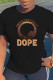 Black Fashion Casual Print Basic O Neck T-Shirts