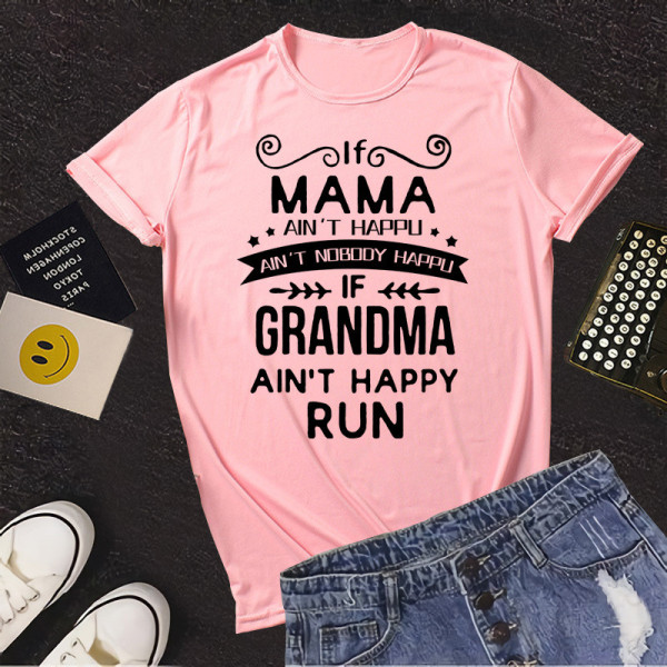 Pink Fashion Casual Letter Print Basic O Neck T-Shirts