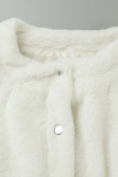 Pink Casual Solid Cardigan O Neck Outerwear