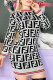 Grey Elegant Letter Patchwork O Neck One Step Skirt Dresses