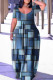 Blue Casual Print Basic V Neck Short Sleeve Dress Plus Size Dresses
