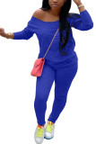 purple Milk Silk Fashion Active adult Ma'am Solid Two Piece Suits Straight Long Sleeve Two Pieces