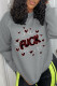 Grey Street Print Letter O Neck Tops