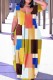 Earth Yellow Casual Print Basic V Neck Short Sleeve Dress Plus Size Dresses