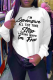 White Street Print Letter O Neck Tops