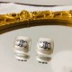 White Simplicity Geometric Patchwork Earrings