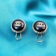 Black Simplicity Geometric Patchwork Earrings