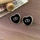 Black Simplicity Letter Patchwork Earrings