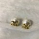 White Simplicity Geometric Patchwork Earrings