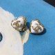 White Simplicity Geometric Patchwork Earrings