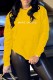 Yellow Casual Print Letter O Neck Tops