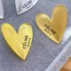 Gold Simplicity Letter Patchwork Earrings