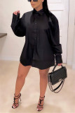 White Fashion Casual Turndown Collar Long Sleeve Regular Sleeve Regular Letter Print Tops
