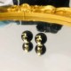 Black Simplicity Geometric Letter Earrings