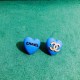 Blue Simplicity Letter Patchwork Earrings