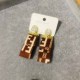 Deep Coffee Street Letter Patchwork Earrings