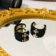 Black Street Geometric Patchwork Earrings