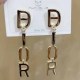 Gold Simplicity Letter Patchwork Earrings