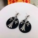 Black Street Geometric Patchwork Earrings