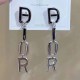 Silver Simplicity Letter Patchwork Earrings