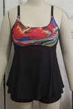 Black Sexy Print Patchwork Backless Swimwears (With Paddings)
