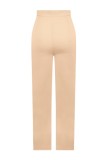 Red-brown Casual Solid Basic Regular High Waist Conventional Solid Color Trousers