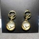 Gold Street Letter Patchwork Earrings