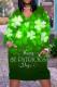 Green Casual Print Patchwork Basic V Neck Long Sleeve Dresses