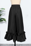Rose Red Sexy Casual Solid Patchwork Backless With Bow Strapless Sleeveless Two Pieces