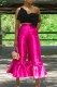 Rose Red Sexy Casual Solid Patchwork Backless With Bow Strapless Sleeveless Two Pieces
