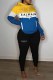 Yellow Casual Print Patchwork Letter Hooded Collar Long Sleeve Two Pieces