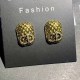 Gold Simplicity Letter Patchwork Earrings