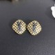 Black Gold Simplicity Letter Patchwork Earrings