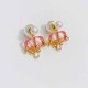 Pink Elegant Geometric Patchwork Earrings