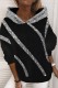 Black Casual Patchwork Basic Hooded Collar Tops