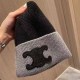 Grey Casual Geometric Patchwork Hat