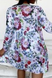 Pink Sexy Print Cardigan Swimwears (With Paddings)