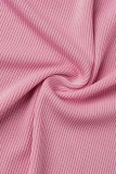 Pink Sexy Casual Solid Backless Spaghetti Strap Long Dress Dresses